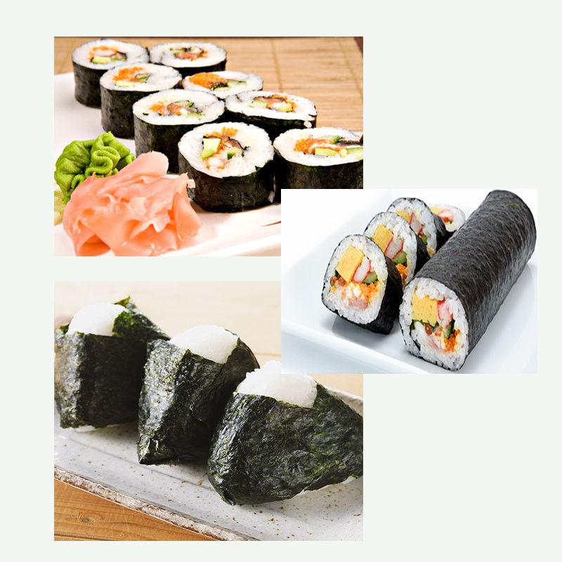 Warna gelap 19*21cm Panggang Nori Seaweed Nori Sheet 280g 100sheets