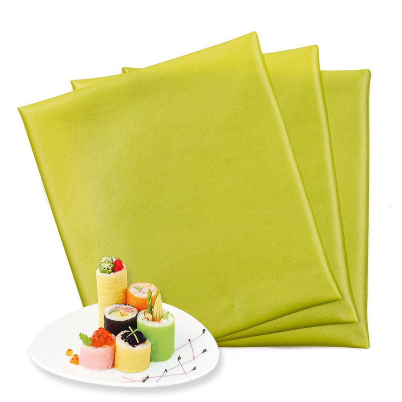 Lembar Mamenori berwarna-warni Oranye, Kuning, Hijau, Pink, Lembar Crep Kedelai Untuk Sushi Rolling
