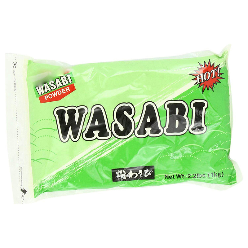 Bubuk Wasabi Murni dengan Rasa Pedas dan Menyengat untuk Memasak Serbaguna dalam Warna Hijau Muda