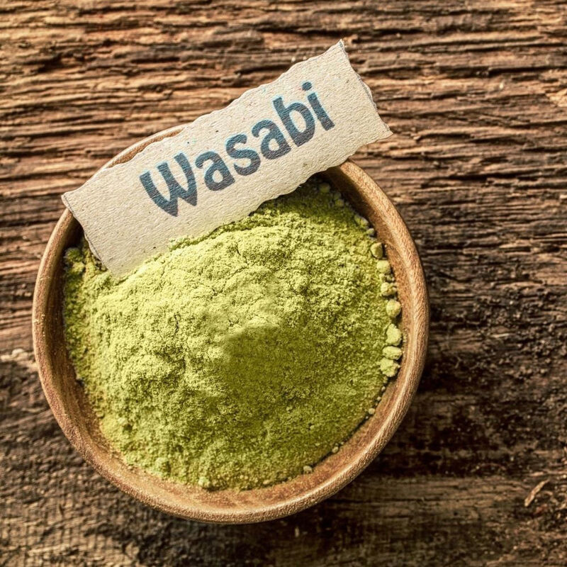 Premium Pure Wasabi Powder 100-120 Mesh dengan Warna Hijau Cerah dan Max 8% Kelembaban untuk Bumbu Sushi