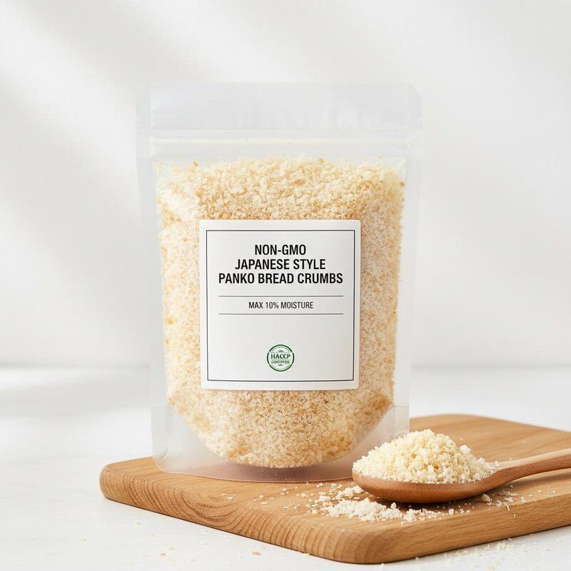 Non-GMO Japanese Style Panko Bread Crumbs dengan Max 10% Kelembaban dan Sertifikasi HACCP