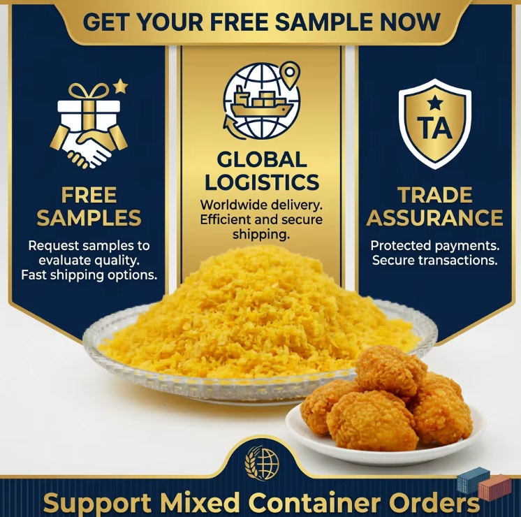 Halal HACCP Certified Japanese Panko Breadcrumbs with 4-6mm Size for Low Oil Absorption in Fried Foods