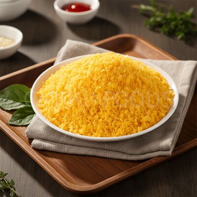 Premium 2-12mm Ukuran Panko Breadcrumbs dengan umur simpan 18 bulan dan mengandung gandum untuk pelapis renyah