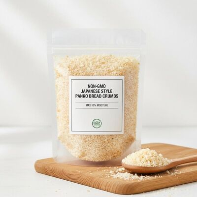 Non-GMO Japanese Style Panko Bread Crumbs dengan Max 10% Kelembaban dan Sertifikasi HACCP
