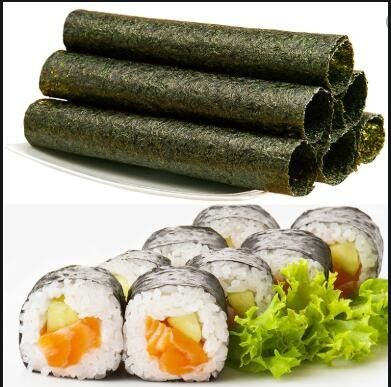 Dark Green 5% Moisture Roasted Seaweed Nori 100 Lembar